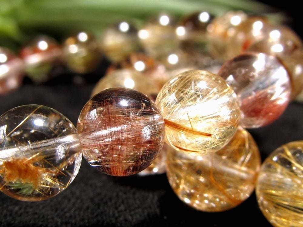 ルチルクォーツ ブレスレット MIXルチル 金紅石入り水晶 ルチレイテッドクォーツ