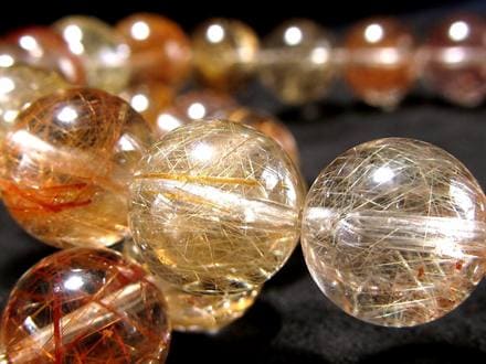 ルチルクォーツ ブレスレット MIXルチル 金紅石入り水晶 ルチレイテッドクォーツ