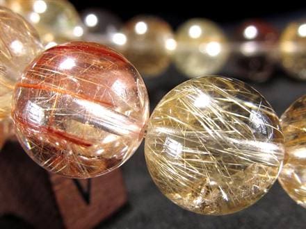 ルチルクォーツ ブレスレット MIXルチル 金紅石入り水晶 ルチレイテッドクォーツ