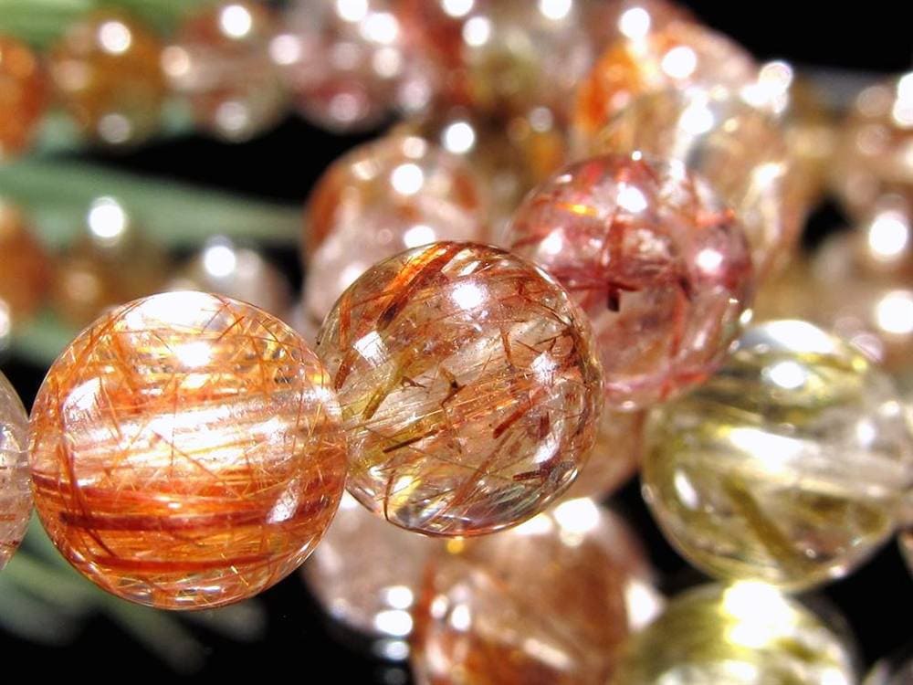 ルチルクォーツ ブレスレット MIXルチル 金紅石入り水晶 ルチレイテッドクォーツ