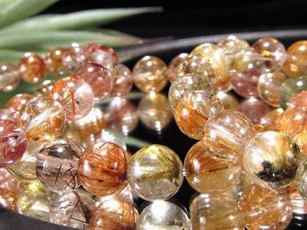 ルチルクォーツ ブレスレット MIXルチル 金紅石入り水晶 ルチレイテッドクォーツ