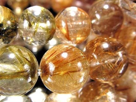 ルチルクォーツ ブレスレット MIXルチル 金紅石入り水晶 ルチレイテッドクォーツ