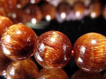 オレンジキャッツアイルチル ブレスレット キャッツアイルチルクォーツ ルチルレイテッドクォーツ ルチルの王様