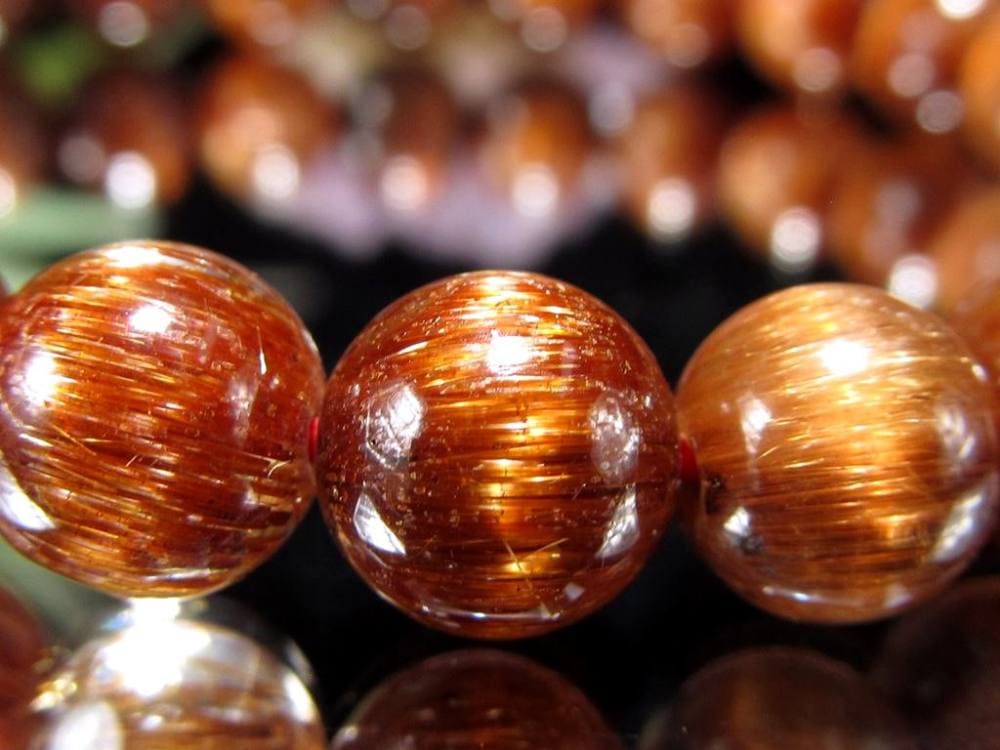 オレンジキャッツアイルチル ブレスレット キャッツアイルチルクォーツ ルチルレイテッドクォーツ ルチルの王様