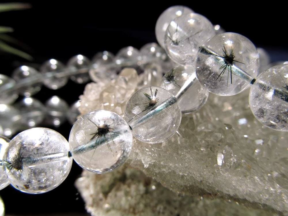 まりも水晶 ブレスレット ホ-ランダイト 星入り水晶 天然石