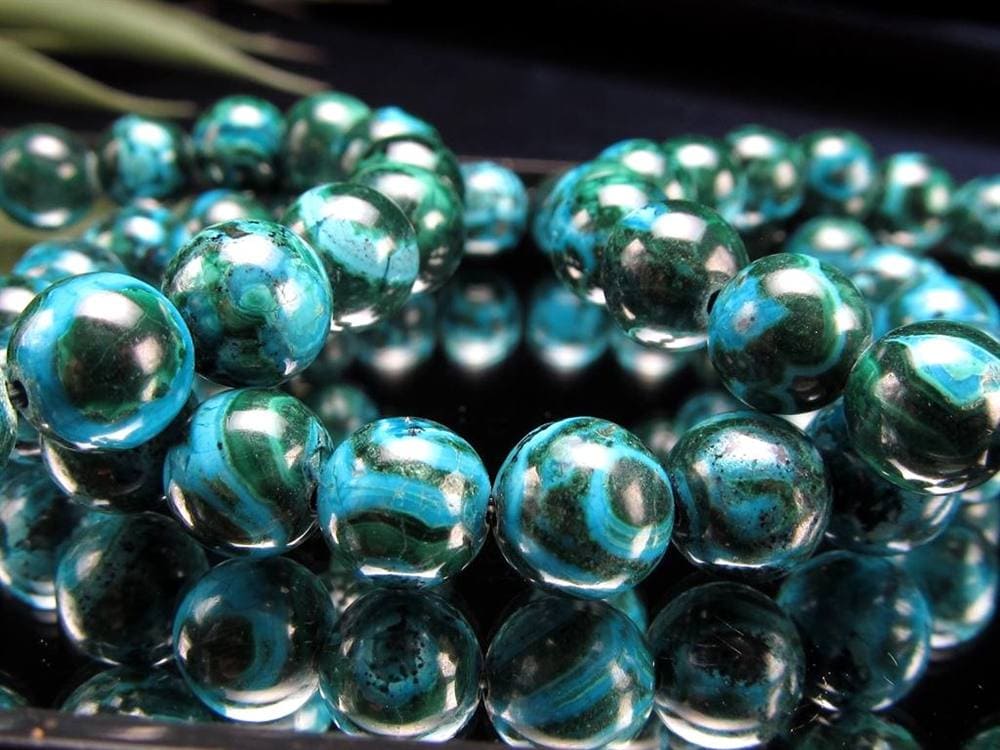 クリソコラ マラカイト ブレスレット 珪孔雀石 クリソコラマラカイト