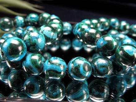 クリソコラ マラカイト ブレスレット 珪孔雀石 クリソコラマラカイト