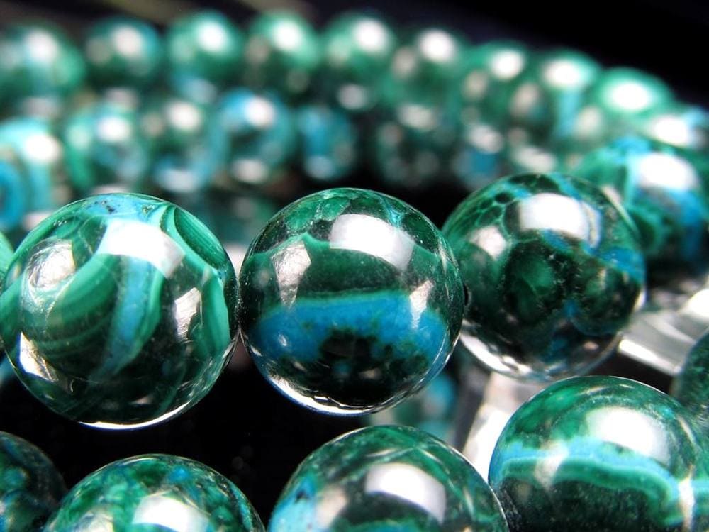 クリソコラ マラカイト ブレスレット 珪孔雀石 クリソコラマラカイト