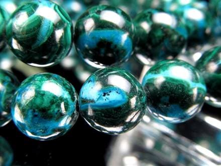 クリソコラ マラカイト ブレスレット 珪孔雀石 クリソコラマラカイト