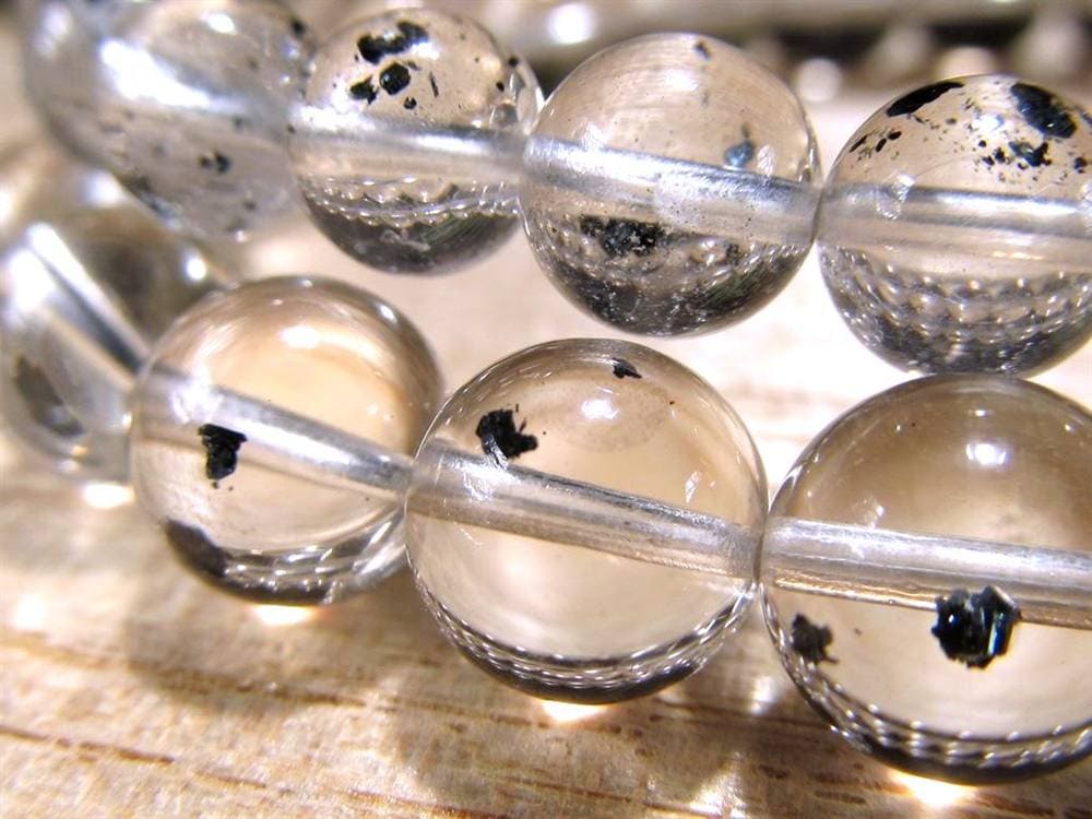 アイアンローズインクォーツ ブレスレット 水晶 天然石 インクルージョン パワーストーン