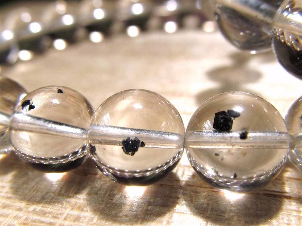 アイアンローズインクォーツ ブレスレット 水晶 天然石 インクルージョン パワーストーン