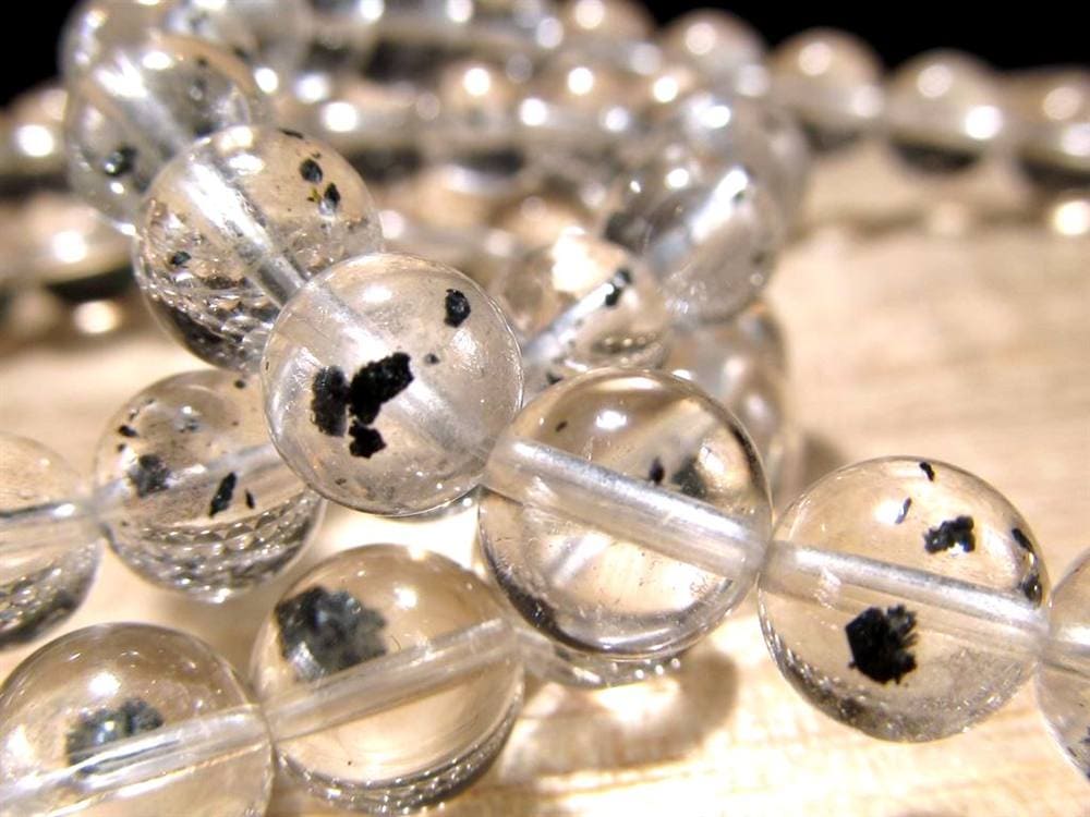 アイアンローズインクォーツ ブレスレット 水晶 天然石 インクルージョン パワーストーン