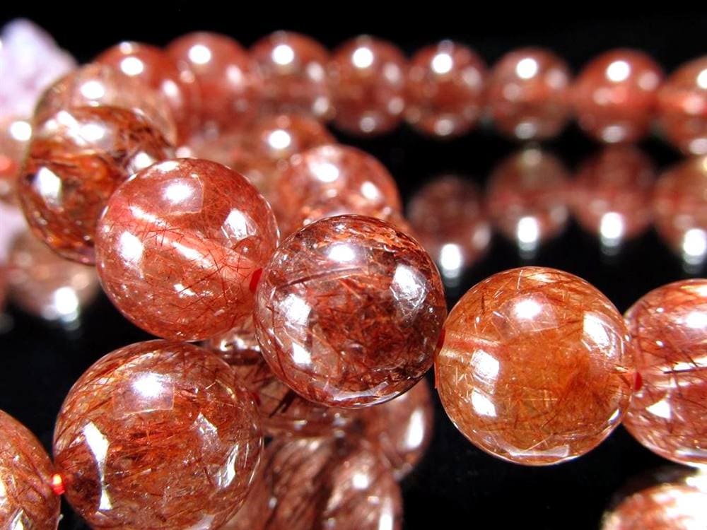 レッドルチルクォーツ ブレスレット 夫婦円満 子宝 オレンジルチル