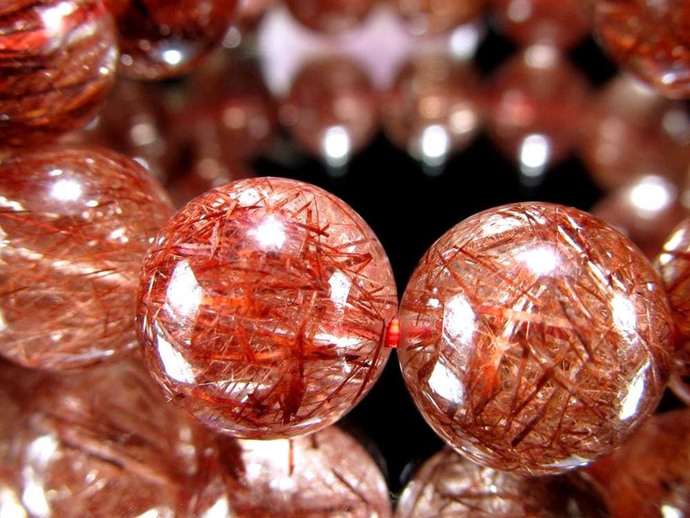 レッドルチルクォーツ ブレスレット 夫婦円満 子宝 オレンジルチル