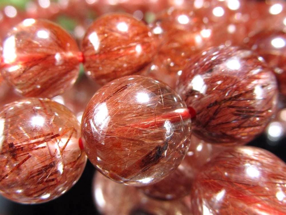 レッドルチルクォーツ ブレスレット 夫婦円満 子宝 オレンジルチル