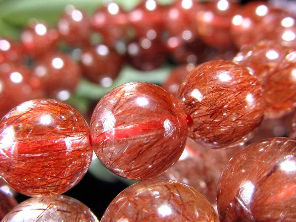 レッドルチルクォーツ ブレスレット 夫婦円満 子宝 オレンジルチル