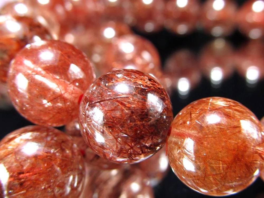 レッドルチルクォーツ ブレスレット 夫婦円満 子宝 オレンジルチル