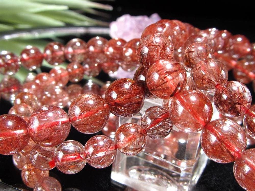 レッドルチルクォーツ ブレスレット 夫婦円満 子宝 オレンジルチル