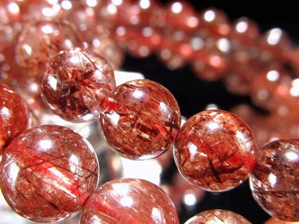 レッドルチルクォーツ ブレスレット 夫婦円満 子宝 オレンジルチル