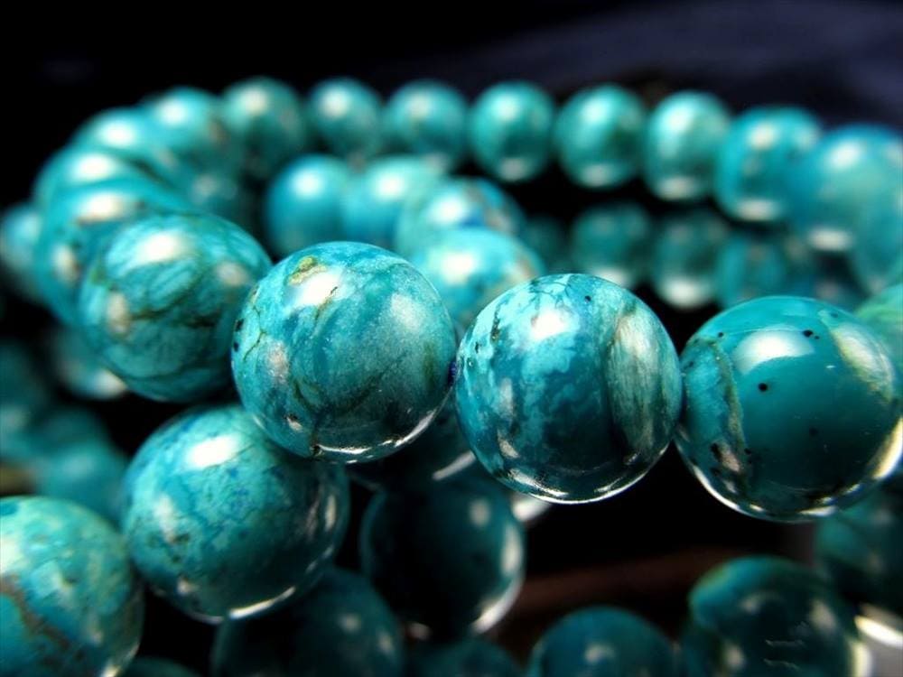 クリソコラ 珪孔雀石 ブレスレット ヒーリング 癒し