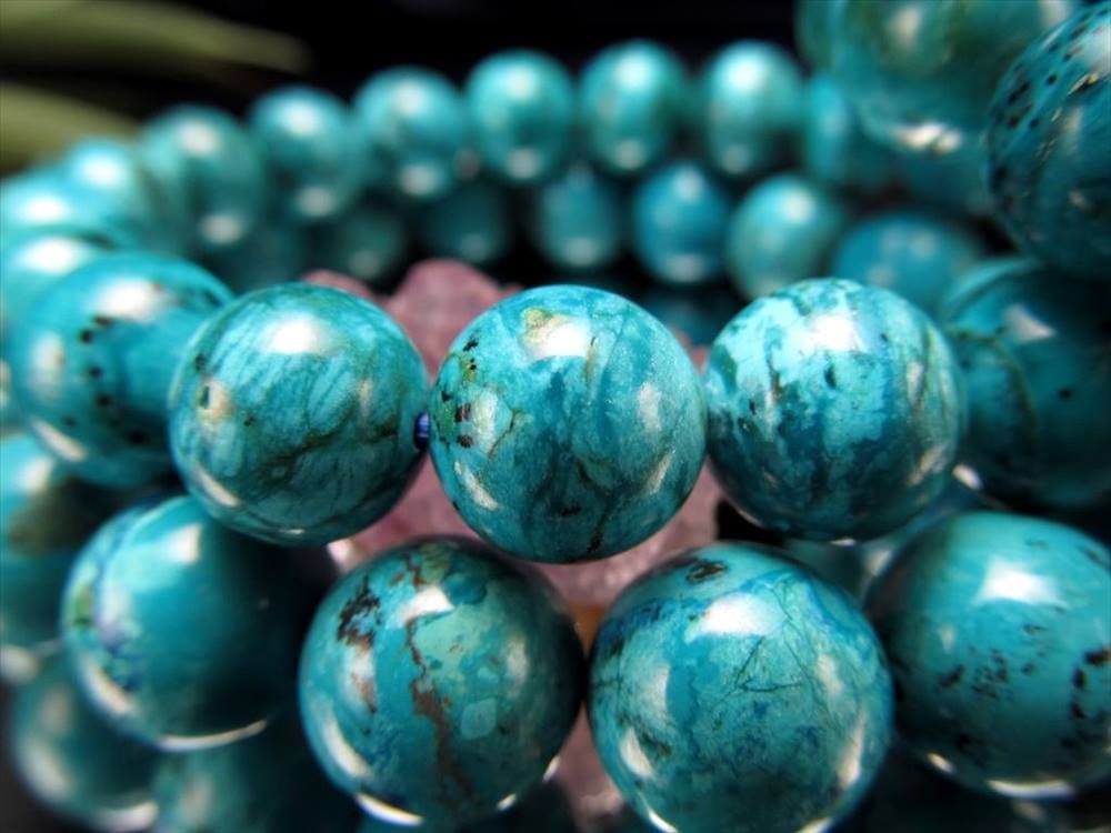 クリソコラ 珪孔雀石 ブレスレット ヒーリング 癒し