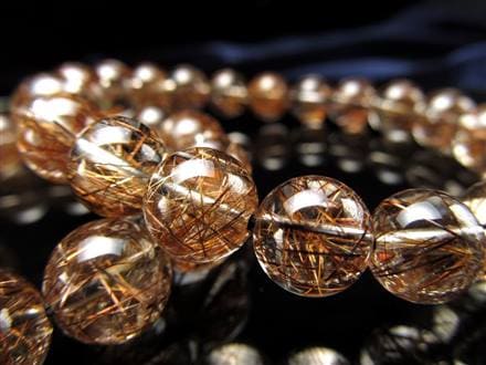 ブラウンルチル ゴールドルチルクォーツ 金運 ブレスレット ルチルレイテッドクォーツ