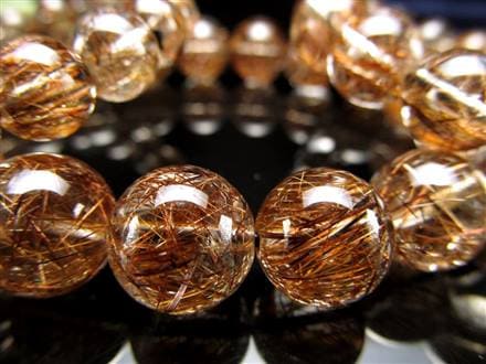 ブラウンルチル ゴールドルチルクォーツ 金運 ブレスレット ルチルレイテッドクォーツ