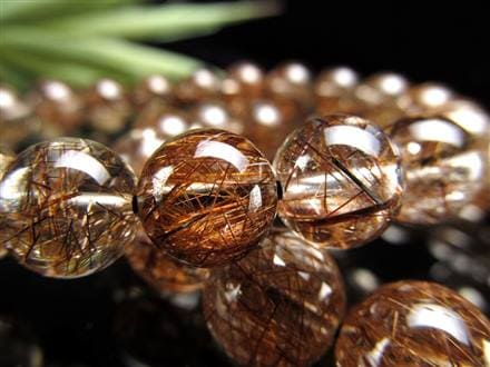 ブラウンルチル ゴールドルチルクォーツ 金運 ブレスレット ルチルレイテッドクォーツ