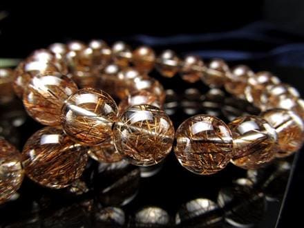 ブラウンルチル ゴールドルチルクォーツ 金運 ブレスレット ルチルレイテッドクォーツ