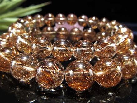 ブラウンルチル ゴールドルチルクォーツ 金運 ブレスレット ルチルレイテッドクォーツ