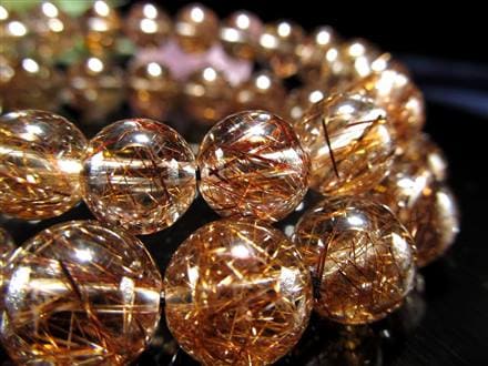 ブラウンルチル ゴールドルチルクォーツ 金運 ブレスレット ルチルレイテッドクォーツ