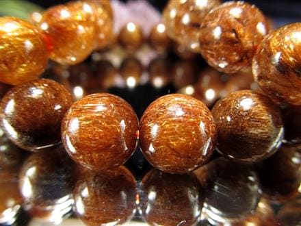 ルチルクォーツ ブレスレット オレンジルチル 金運 ブラウンルチル