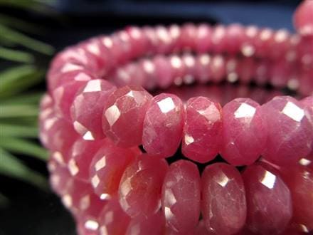 ルビー 紅玉 ブレスレット ボタンカット 誕生石