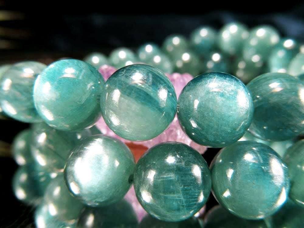 グリーン カイヤナイト 藍晶石 ブレスレット ケニア産