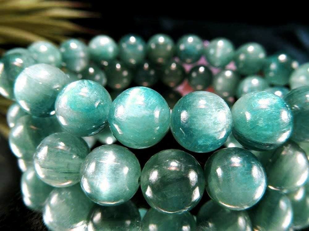 グリーン カイヤナイト 藍晶石 ブレスレット ケニア産