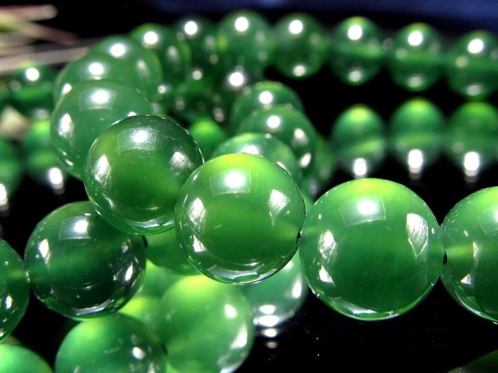 カナディアンジェイド 軟玉 翡翠 ネフライト ブレスレット カナダ産