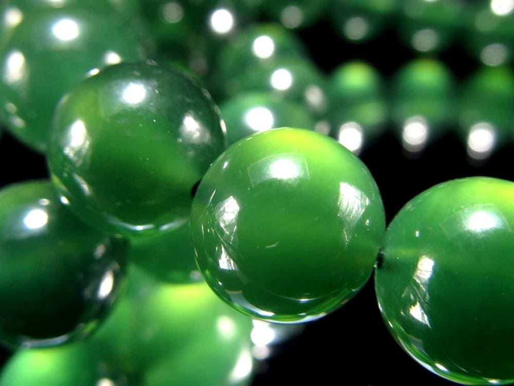 カナディアンジェイド 軟玉 翡翠 ネフライト ブレスレット カナダ産