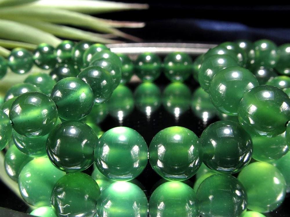 カナディアンジェイド 軟玉 翡翠 ネフライト ブレスレット カナダ産