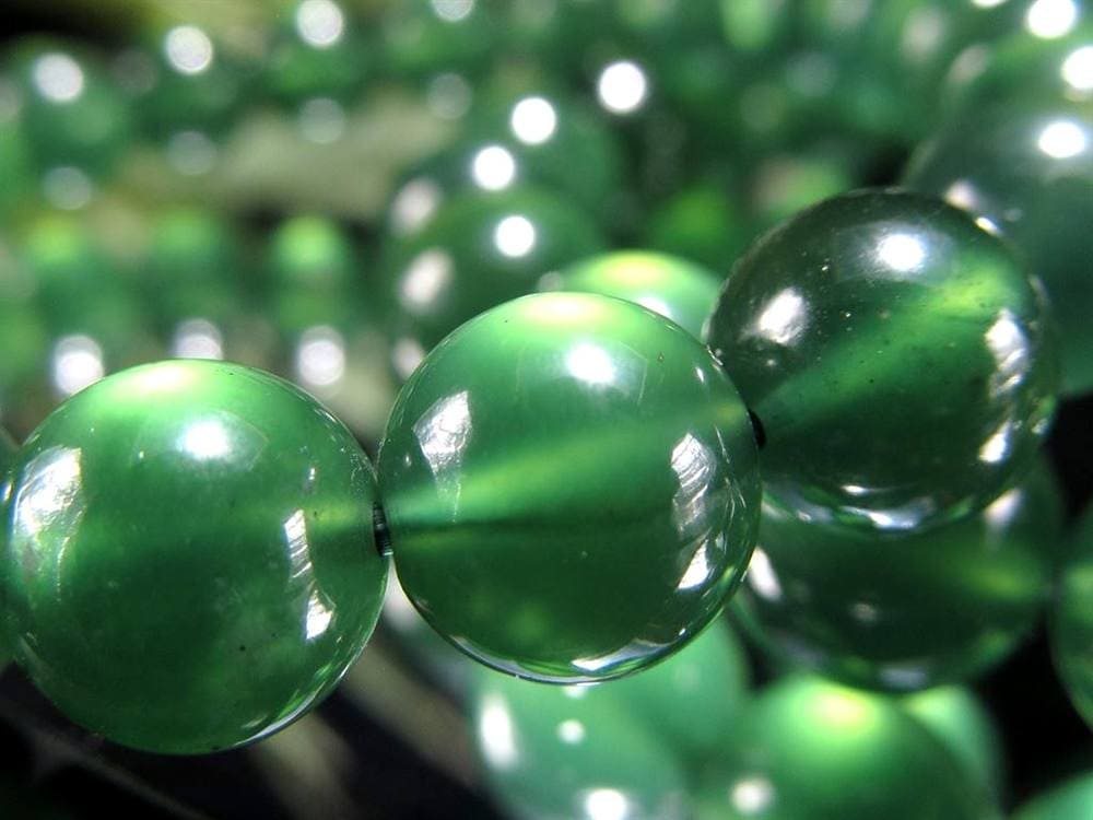 カナディアンジェイド 軟玉 翡翠 ネフライト ブレスレット カナダ産