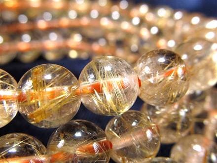 ゴールド ルチルクォーツ ルチレイテッドクォーツ ブレスレット 金運・勝負運の象徴