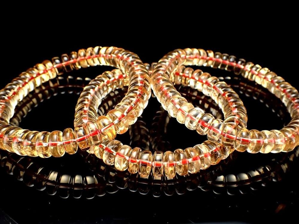 シトリン 黄水晶 ボタン ブレスレット 誕生石 アクセサリー