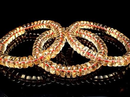 シトリン 黄水晶 ボタン ブレスレット 誕生石 アクセサリー
