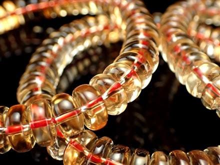 シトリン 黄水晶 ボタン ブレスレット 誕生石 アクセサリー