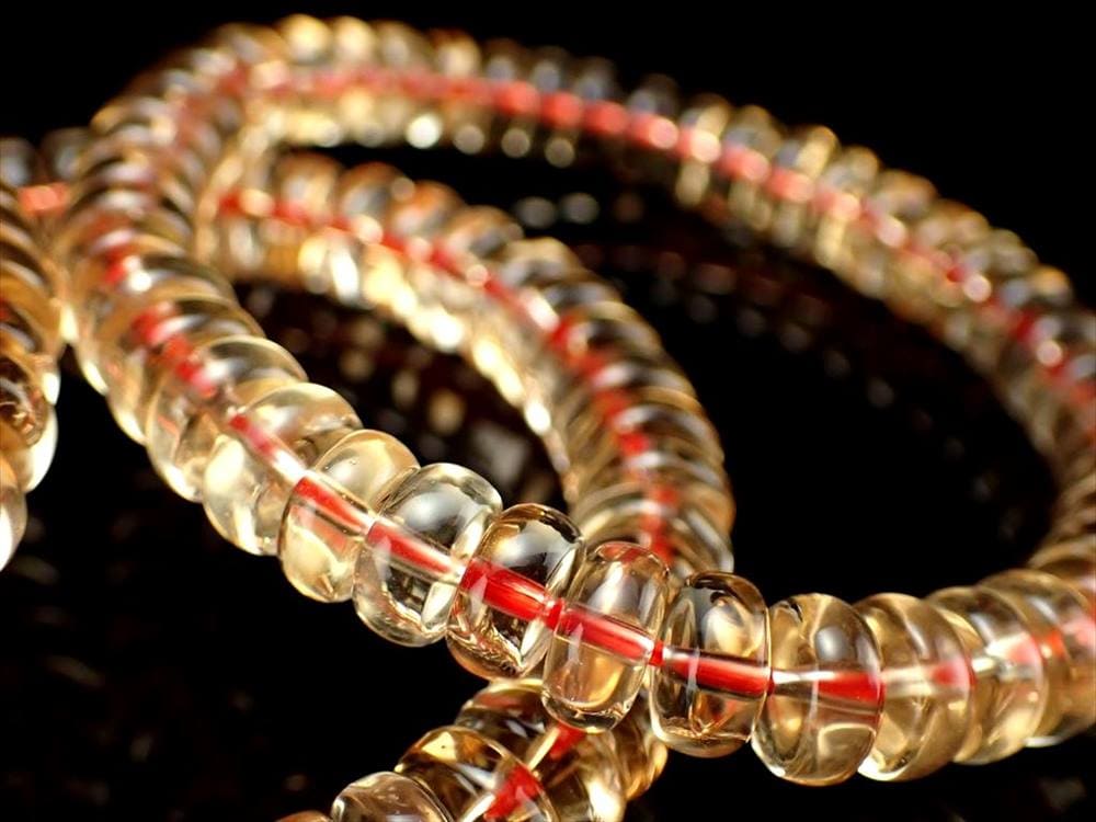 シトリン 黄水晶 ボタン ブレスレット 誕生石 アクセサリー