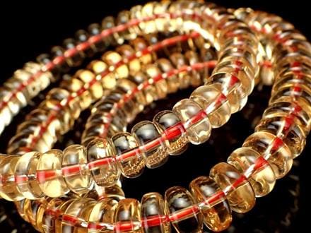 シトリン 黄水晶 ボタン ブレスレット 誕生石 アクセサリー
