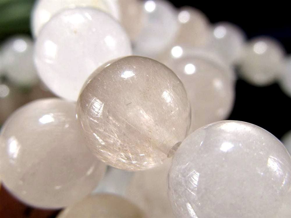 ルチルクォーツ ブレスレット キャッツアイ ホワイトルチル ラビットヘア