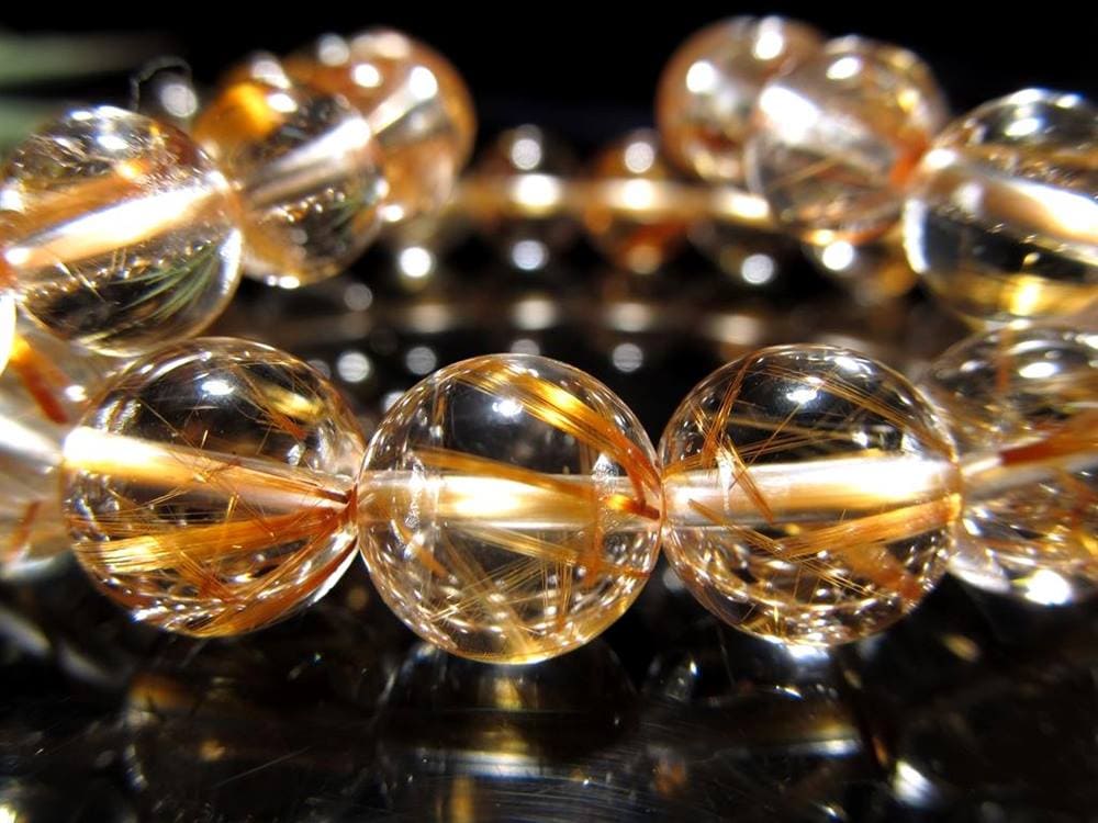 オレンジルチル ルチル ルチルクォーツ ルチレイテッドクォーツ ブレスレット