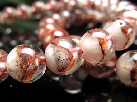 ファントムクォーツ 幻影水晶 ブレスレット レッドファントム 赤富士