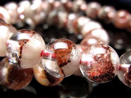 ファントムクォーツ 幻影水晶 ブレスレット レッドファントム 赤富士