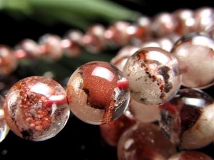 ファントムクォーツ 幻影水晶 ブレスレット レッドファントム 赤富士